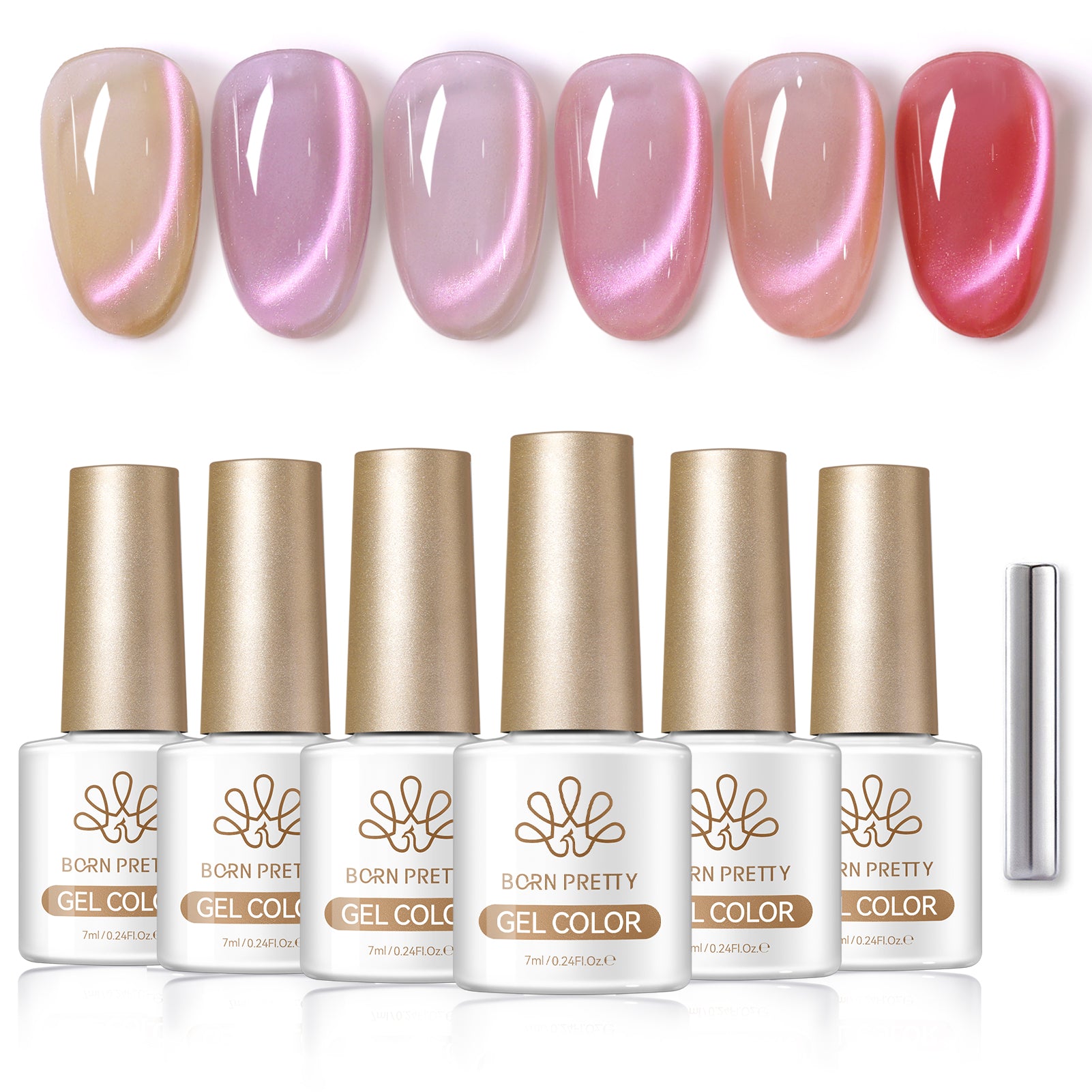 6 Colors Glass Cat Magnetic Gel M68 Sweet Whisper 7ml HEMA/TPO FREE