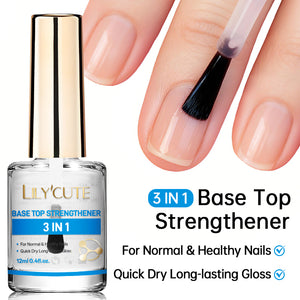 Base Top Strengthener 3 In 1 12ml Nail Polish LILYCUTE