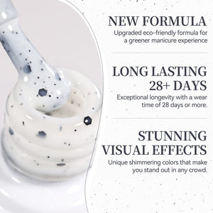 Sequins Jelly Gel TS31 Cream Topping 15ml Gel Nail Polish BORN PRETTY
