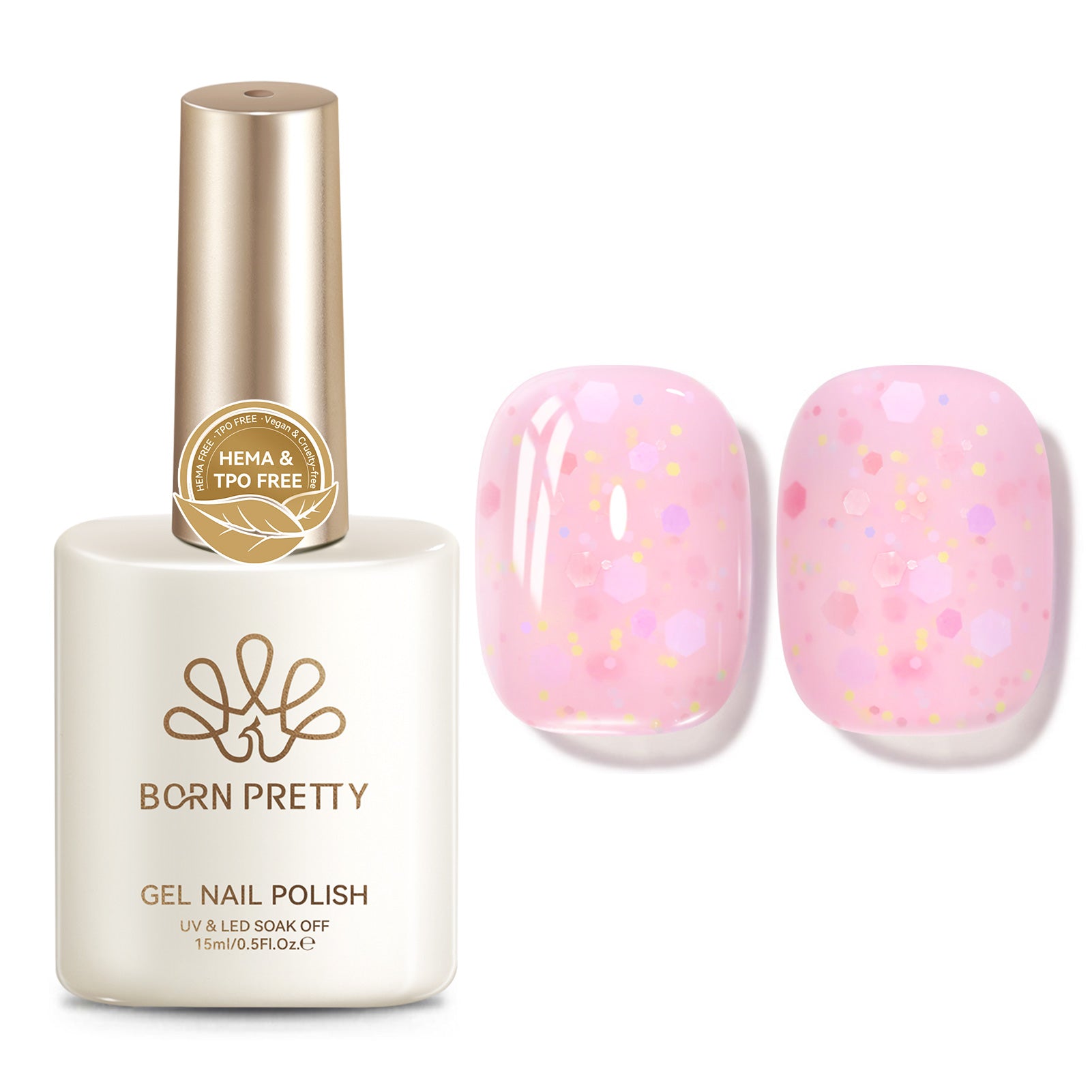 Sequins Jelly Gel TS33 Pink Fantasy 15ml HEMA/TPO FREE