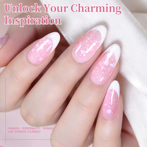 Sequins Jelly Gel TS33 Pink Fantasy 15ml Gel Nail Polish BORN PRETTY