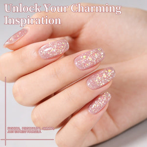 Sequins Jelly Gel JN93 Fairy Dust 10ml Gel Nail Polish BORN PRETTY