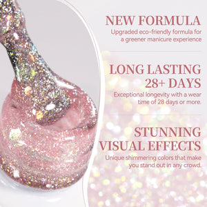 Sequins Jelly Gel JN93 Fairy Dust 10ml Gel Nail Polish BORN PRETTY