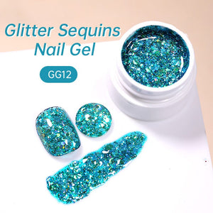 Glitter Sequins Nail Gel 7ml Gel Nail Polish LILYCUTE GG12