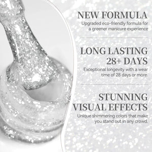 Jelly Gel TS34 Fluttering Flakes 10ml Gel Nail Polish BORN PRETTY