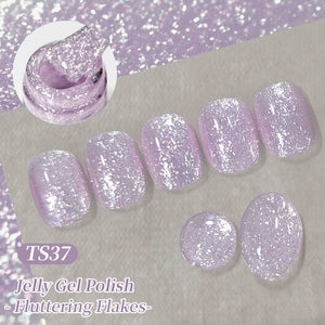 Jelly Gel TS37 Fluttering Flakes 10ml Gel Nail Polish BORN PRETTY