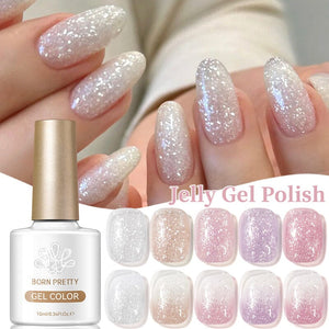 Jelly Gel Fluttering Flakes 10ml Gel Nail Polish BORN PRETTY