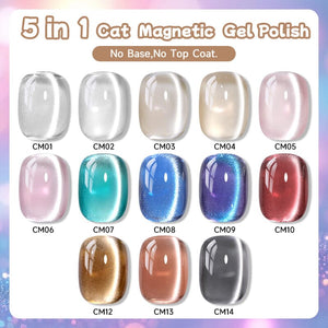 5 in 1 Cat Magnetic Gel 1 Step Gel 15ml Gel Nail Polish UR SUGAR