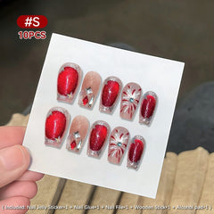 10pcs Press on Nails #16 S404 Size S Clearance No Brand