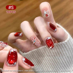 10pcs Press on Nails #16 S404 Size S Clearance No Brand