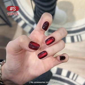 10pcs Press on Nails #08 SG-249 Size S Clearance No Brand