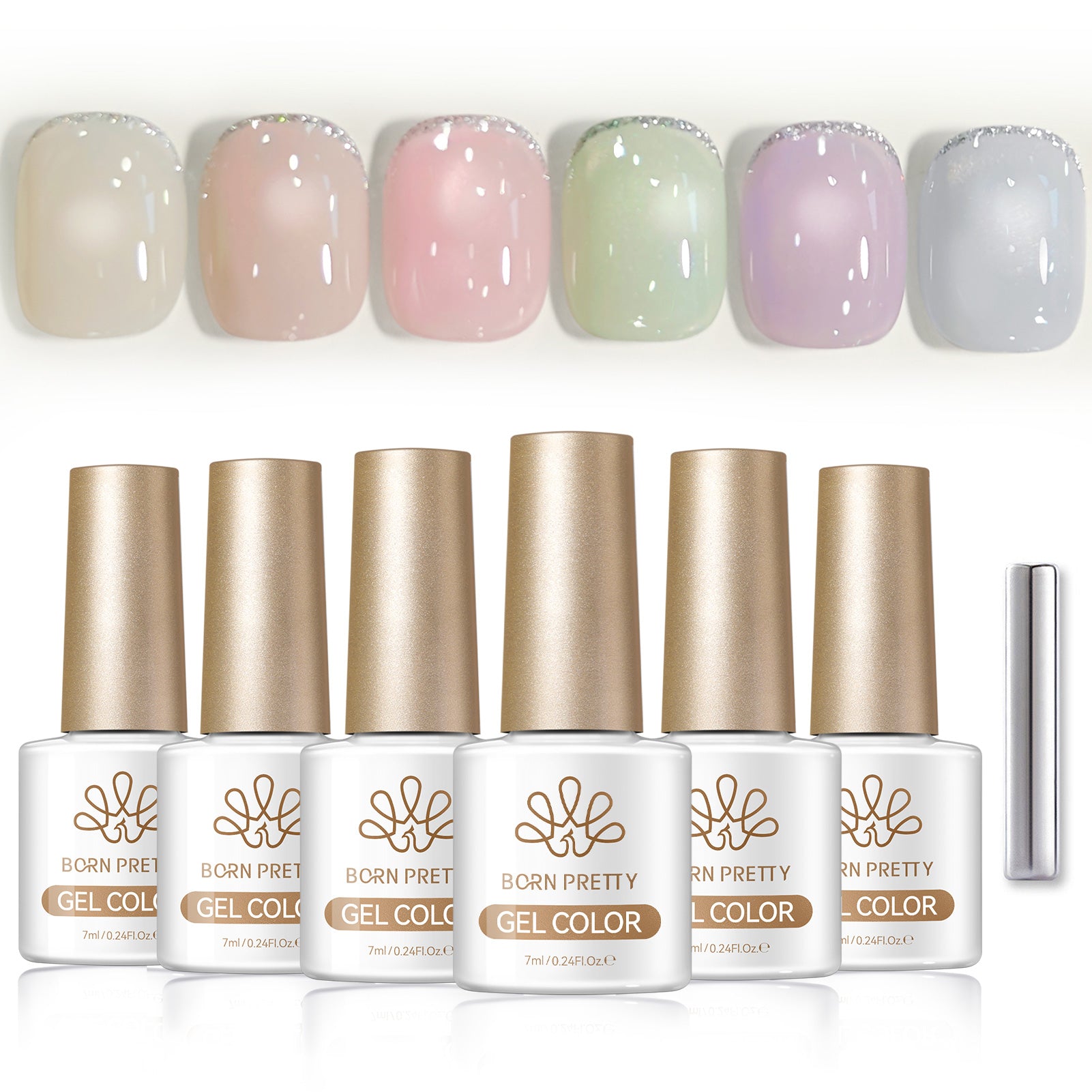 6 Colors Moonlight Cat Magnetic Gel M69 Rosy White 7ml