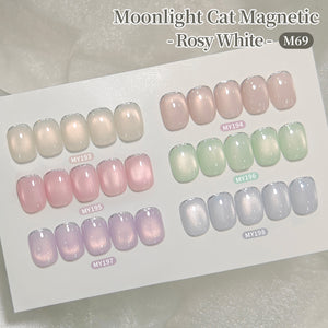 6 Colors Moonlight Cat Magnetic Gel M69 Rosy White 7ml Gel Nail Polish BORN PRETTY
