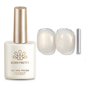 Moonlight Cat Magnetic Gel MY193 Rosy White 15ml Gel Nail Polish BORN PRETTY