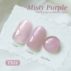 Jelly Gel TS51 Misty Purple 15ml Gel Nail Polish BORN PRETTY