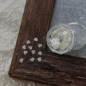 Heart Shape White Glitter Nail Sequins Nail Art No Brand