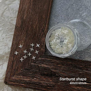 Star Shape White Glitter Nail Sequins Clearance No Brand