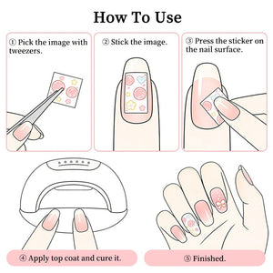 Purple Spring Flowers Sakura 3D Nail Sticker #10 Nail Art No Brand