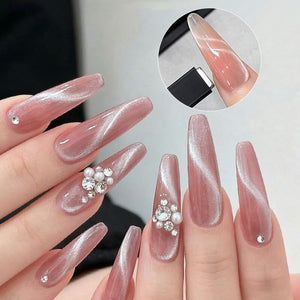 2pcs Ribbon Nail Magnets Tools & Accessories No Brand