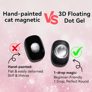3D Floating Dot Gel & Magnetic Gel Set #03 10ml Gel Nail Polish BORN PRETTY