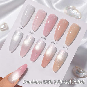 Moonlight Cat Magnetic Gel MY550 Pearl White 10ml Gel Nail Polish BORN PRETTY