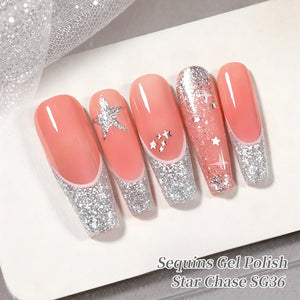 Sequins Gel SG36 Star Chase 15ml Gel Nail Polish BORN PRETTY