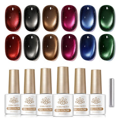 6 Colors Glass Cat Magnetic Gel M79 Misty Rain 7ml Gel Nail Polish BORN PRETTY