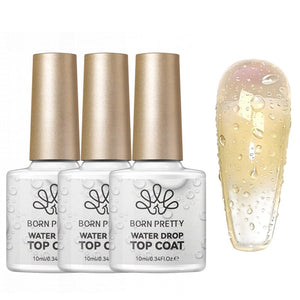 3 Bottles Water Drop Top Coat 10ml Base & Top Coat BORN PRETTY
