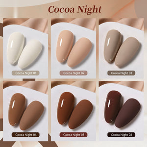 6 Colors Gel Set S67 Cocoa Night 7ml Gel Nail Polish BORN PRETTY