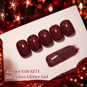 Reflective Gel SZ71 Amber Gilt 15ml Gel Nail Polish BORN PRETTY