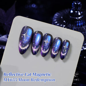 Reflective Cat Magnetic Gel MY655 Moon Redemption 15ml Gel Nail Polish BORN PRETTY