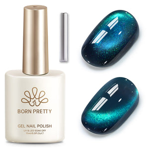 Colored Cat Magnetic Gel MY682 Teal Turquoise 15ml Gel Nail Polish BORN PRETTY