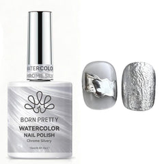 Chrome Silvery Watercolor Nail Polish 15ml Nail Polish BORN PRETTY