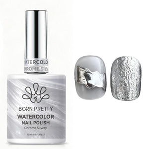 Chrome Silvery Watercolor Nail Polish 15ml Nail Polish BORN PRETTY