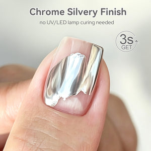 Chrome Silvery Watercolor Nail Polish 15ml