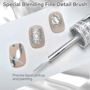 Chrome Silvery Watercolor Nail Polish 15ml