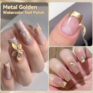 Metal Gold Watercolor Nail Polish 15ml