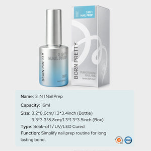 3 In 1 Nail Prep B07 16ml Base & Top Coat BORN PRETTY