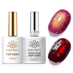 Water Drop & Super Top Coat Set 15ml Base & Top Coat BORN PRETTY
