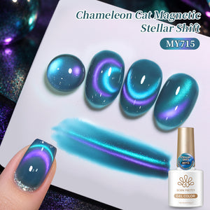 Chameleon Cat Magnetic Gel MY715 Stellar Shift 10ml Gel Nail Polish BORN PRETTY