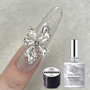 2pcs Set Watercolor Nail Polish & Sculpting Gel Nail Polish BORN PRETTY Set 01