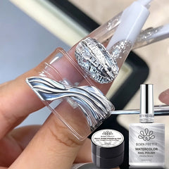 2-teiliges Set Aquarell-Nagellack & Modelliergel