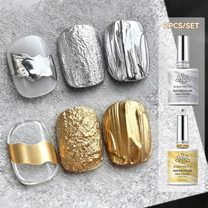 2pcs Set Watercolor Nail Polish & Sculpting Gel Nail Polish BORN PRETTY Set 05