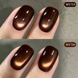 Crystal Cat Magnetic Gel MY719 Tea Brown 10ml Gel Nail Polish BORN PRETTY