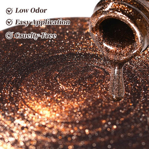Crystal Cat Magnetic Gel MY719 Tea Brown 10ml Gel Nail Polish BORN PRETTY