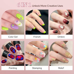 16 Colors Pat Painting Gel Set Luminous Cluster Gel Nail Polish No Brand