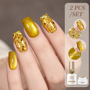 2pcs Set Cat Magnetic Gel & Glitter Gel