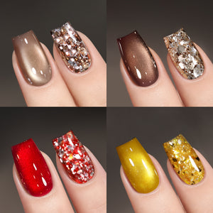2pcs Set Cat Magnetic Gel & Glitter Gel Gel Nail Polish BORN PRETTY