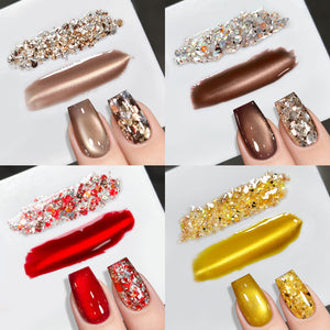 2pcs Set Cat Magnetic Gel & Glitter Gel