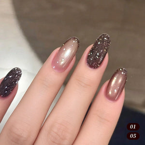 6 Colors Gel Set S79 Cocoa Crushed 7ml Gel Nail Polish BORN PRETTY